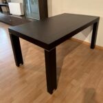 Taula Menjador SUPER extensible, color negre, 160X90+60